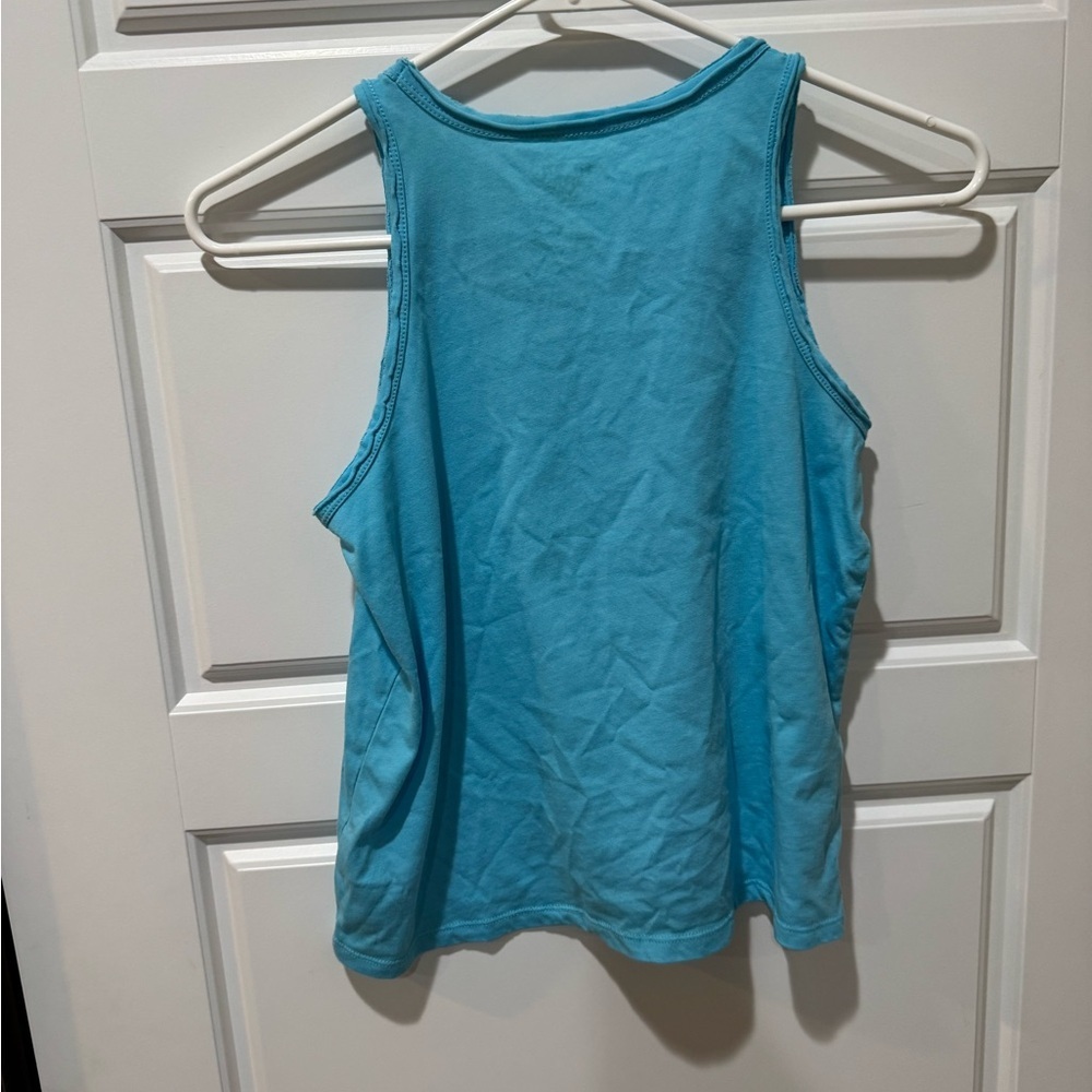 Green Tropical Print Tank Top and blue tank top bundle - Picture 7 of 7